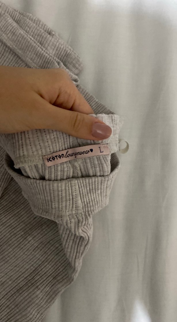 Düğmeli Bej Pijama Takımı - Görsel 3