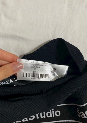 Siyah Baskılı Mini Bralet - Görsel 7