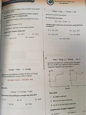  Beden Renk Ayt kimya denemesi Alaittin Güneş