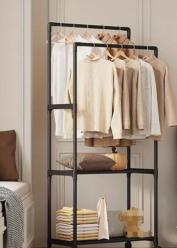 Camel Renkli Çok Katmanlı Elbise Askısı - Görsel 2