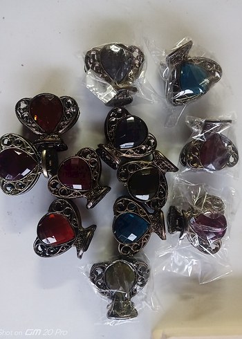 Renkli Boncuklu Vintage Cam Saç Tokaları - Görsel 3