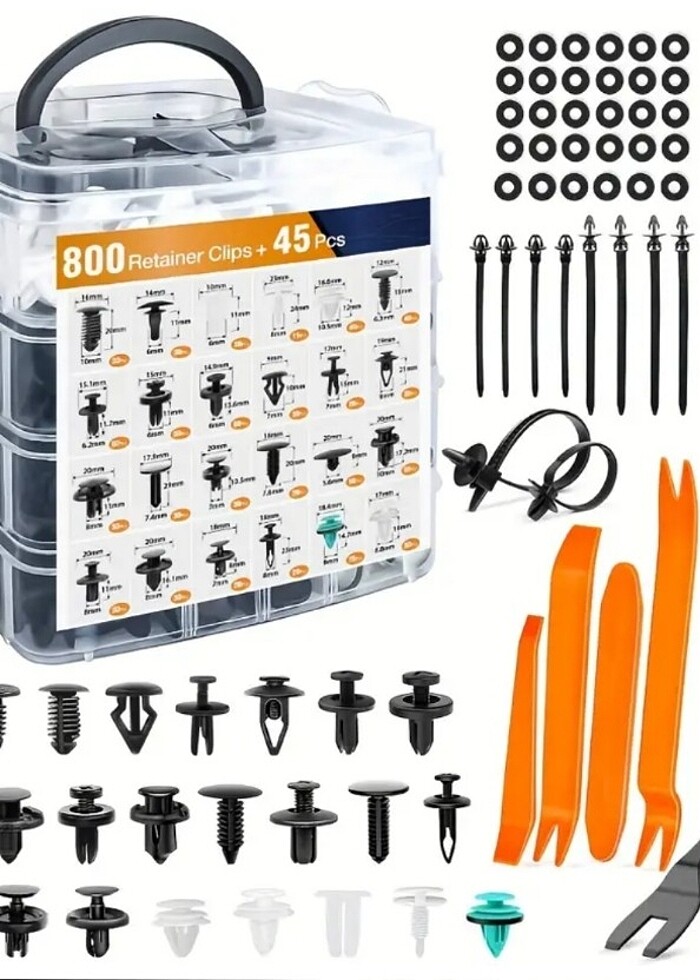 Araç klipsleri 845 parça - Görsel 3