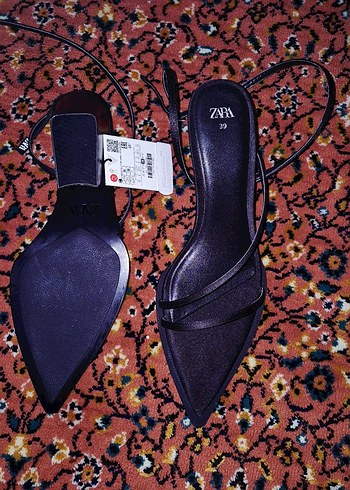 Zara Zara Siyah kalın Topuklu Kadın Ayakkabı
