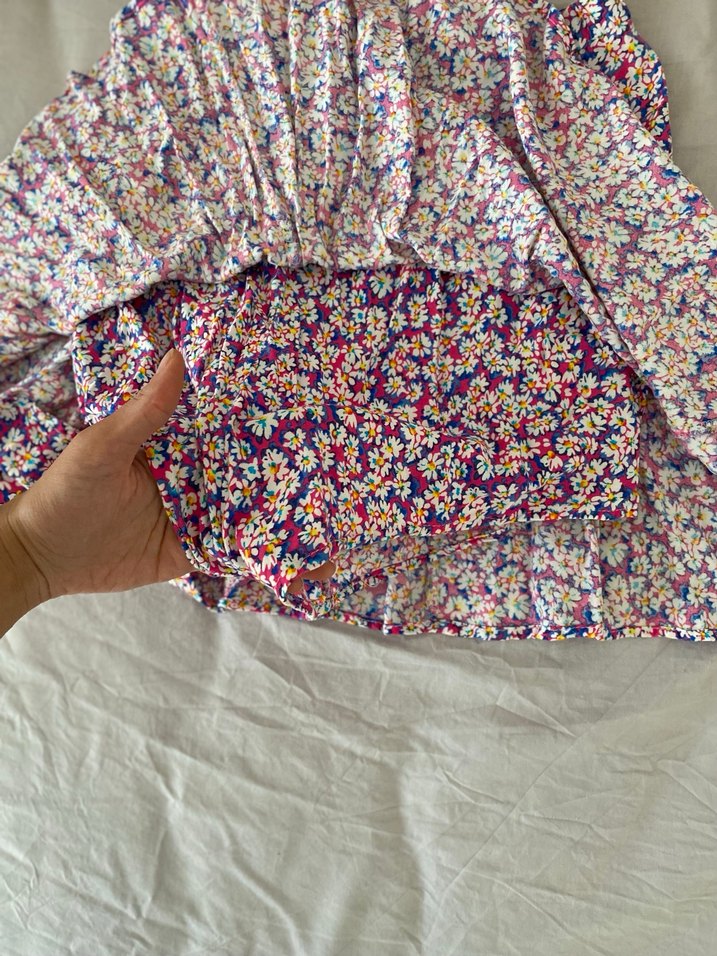 Renkli Pilili Midi Kadın şort Etek - Görsel 2