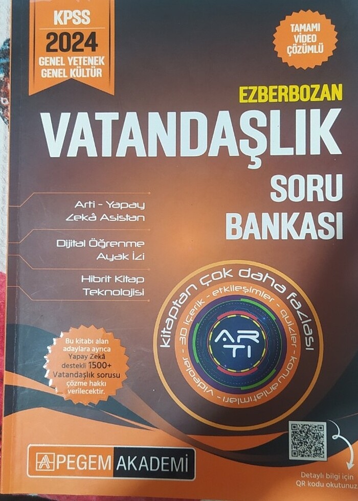 Pegem ve yargı vatandaşlık soru bankası 2 ayrı kitap - Görsel 2