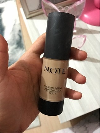 Note fondöten hiç kullanılmadı