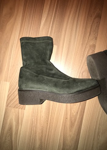 Kadın Haki Süet Dolgu Topuklu Bot - Görsel 6