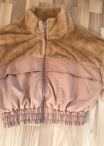 Kahverengi Tüylü Süet Kısa Ceket - Görsel 4