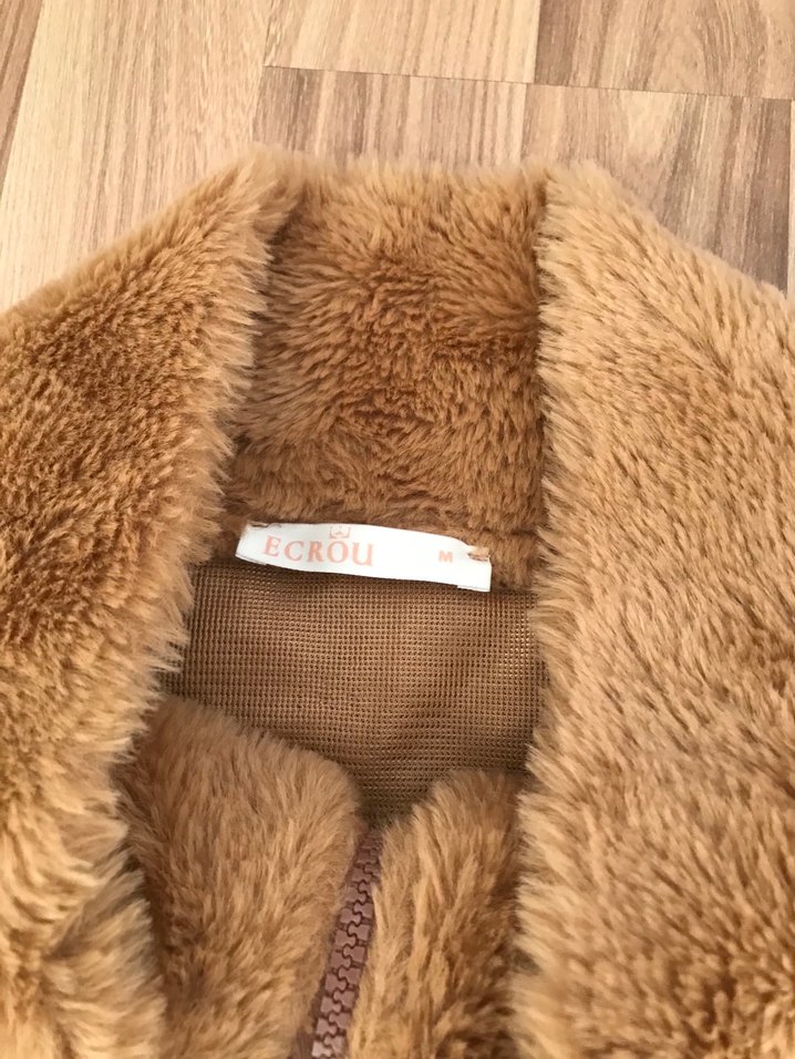 Kahverengi Tüylü Süet Kısa Ceket - Görsel 5