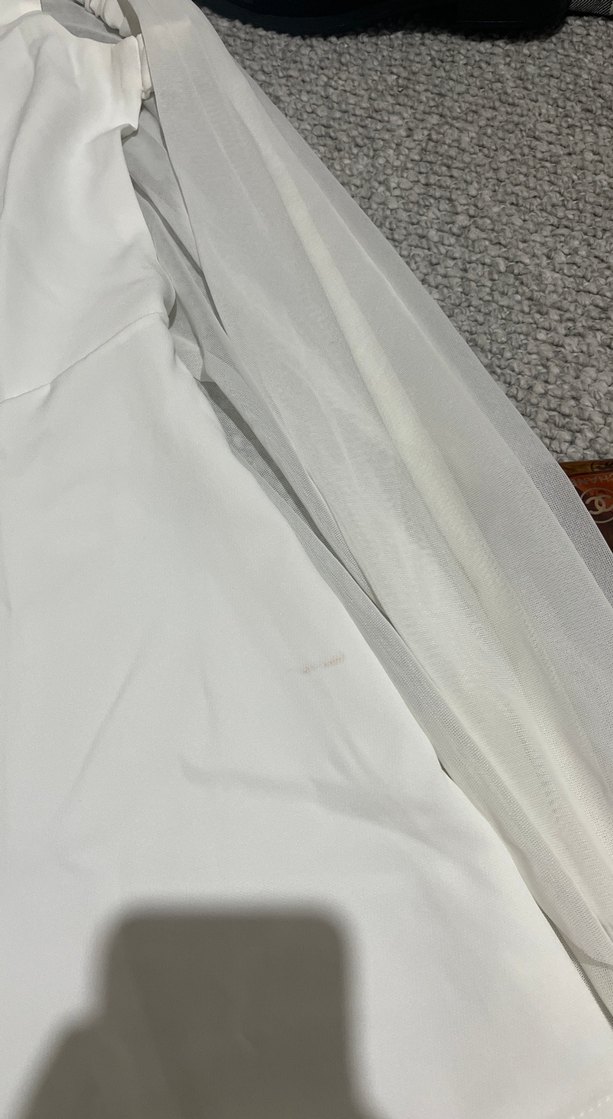 Eyyo Beyaz Transparan Uzun Kollu Mini tulum - Görsel 5