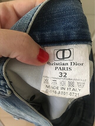 32 Beden mavi Renk Christian Dior Etek
