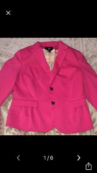 H&M fuşya pembe blazer ceket