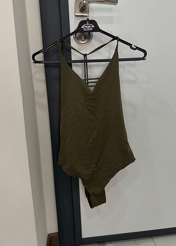 Kadın Haki Strappy Fit Mayo