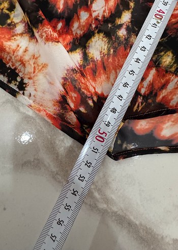 m Beden çeşitli Renk Uzun, Düğmeli, Bağcıklı Halter Yaka Batik Desen