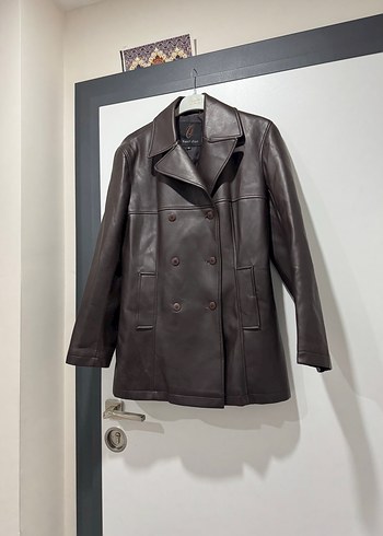 Zara Klasik Kahverengi Deri Ceket