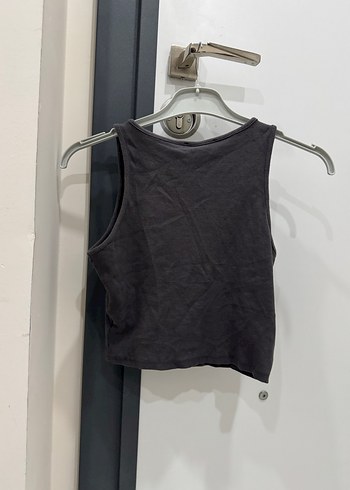 LC Waikiki Gri Baskılı Kolsuz Crop Atlet