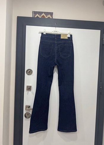 m Beden Kadın Lacivert Midi Denim Kot Pantolon