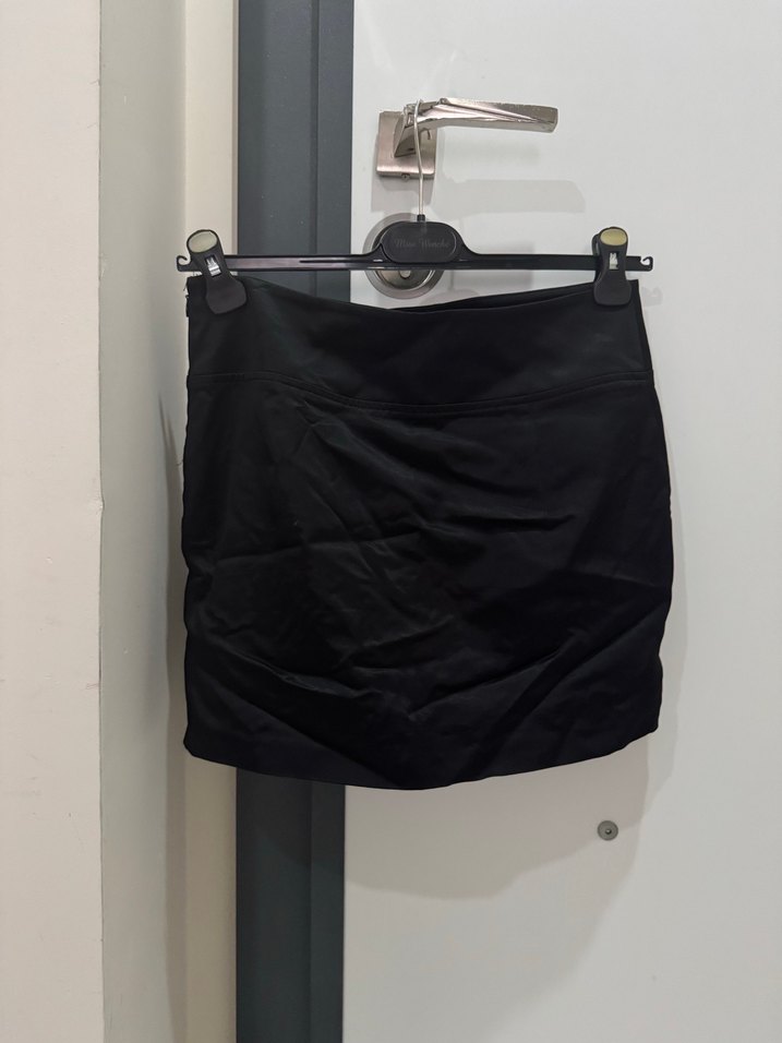 Adil ışık saten Mini Etek - Görsel 2