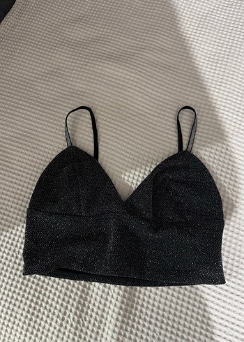 Parlak V Yaka Mini Kadın Büstiyer - Görsel 2