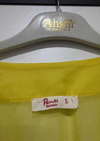 Sarı V Yakalı Püsküllü Bohem Bluz - Görsel 2