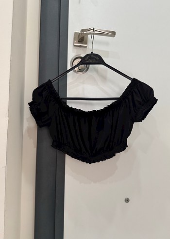 Siyah Mini Gotik Fırfırlı Bluz
