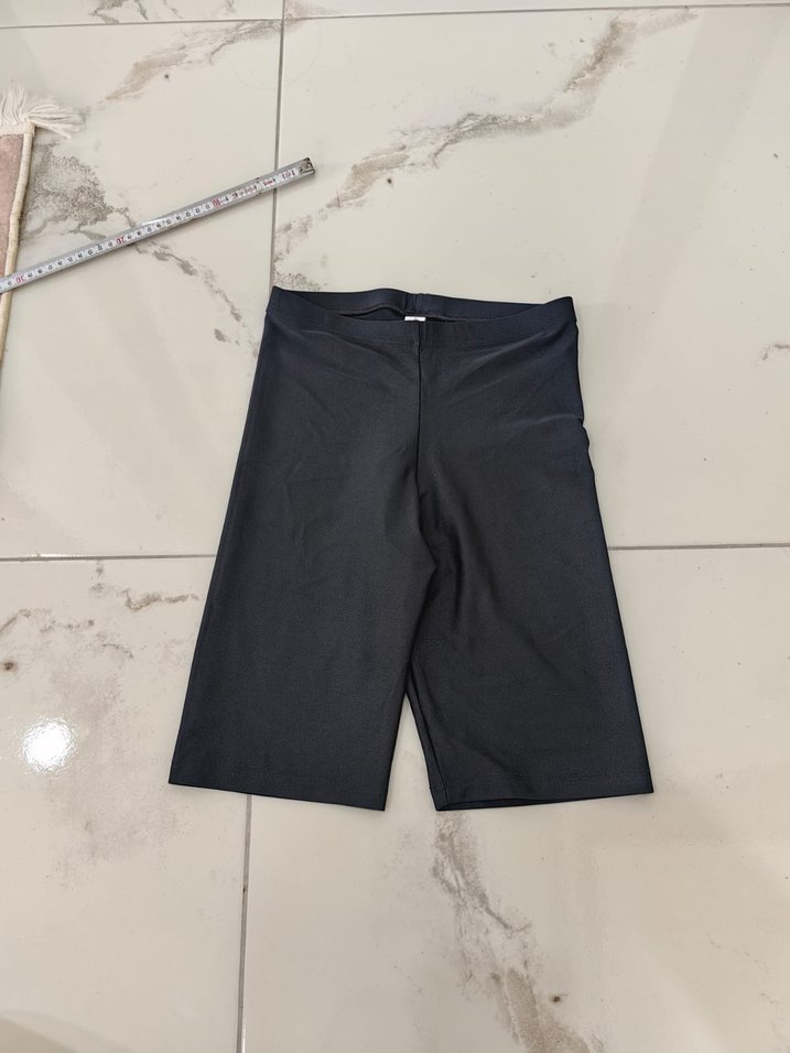 Siyah Mini Hamile Spor Şortu - Görsel 2