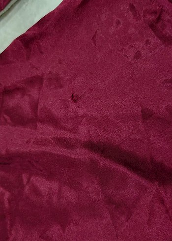 l Beden Bordo Kadın Saten Pijama Takımı