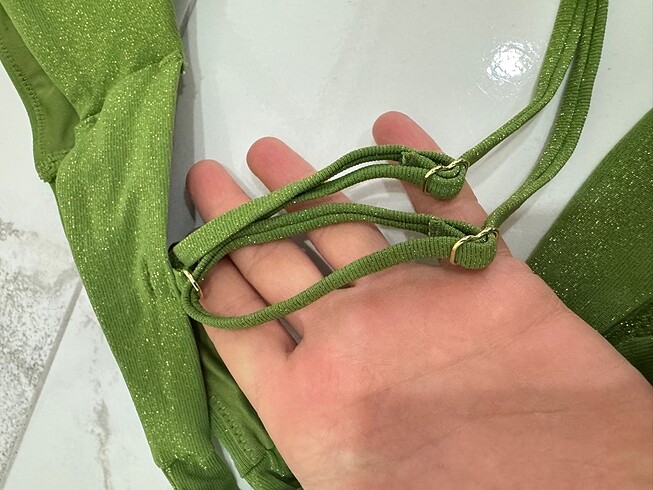 xs Beden yeşil Renk Sıfır bikini takımı