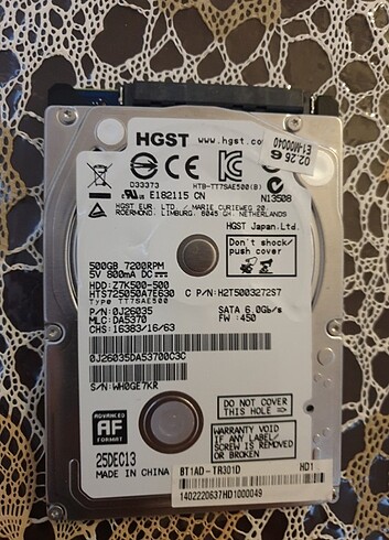 500 gb notebook harddisk