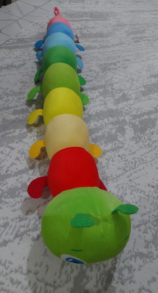 Renkli Peluş Tırtıl Oyuncak - Görsel 2