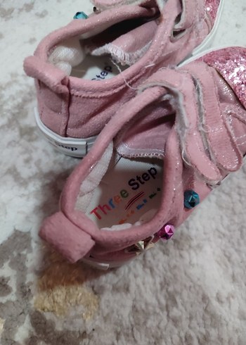 Pembe Simli Kız Çocuk Spor Ayakkabı - Görsel 3