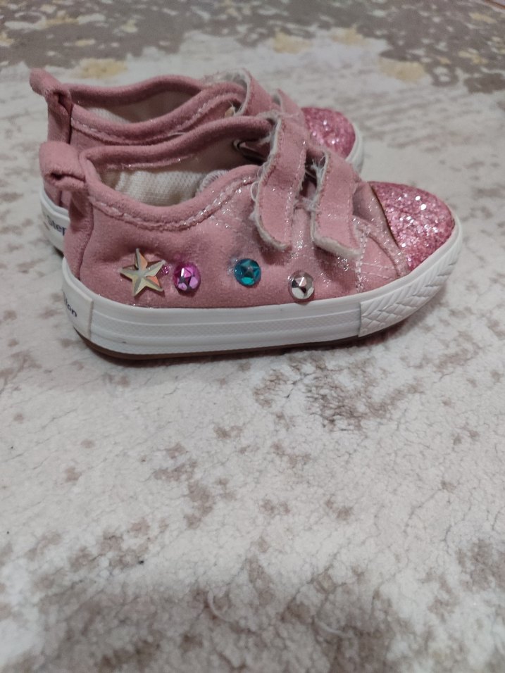 Pembe Simli Kız Çocuk Spor Ayakkabı - Görsel 2