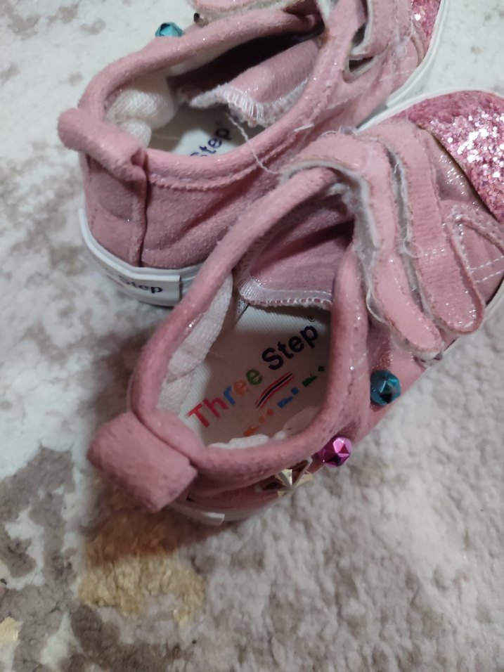 Pembe Simli Kız Çocuk Spor Ayakkabı - Görsel 3