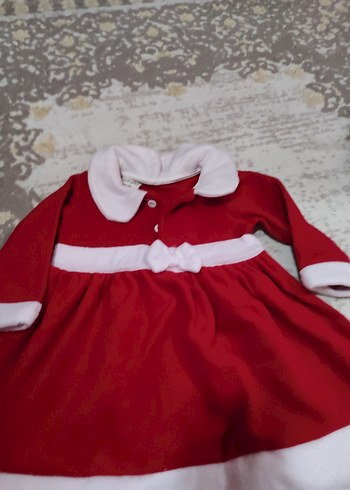 Kız Çocuk Kırmızı Uzun Kollu Elbise - Görsel 2