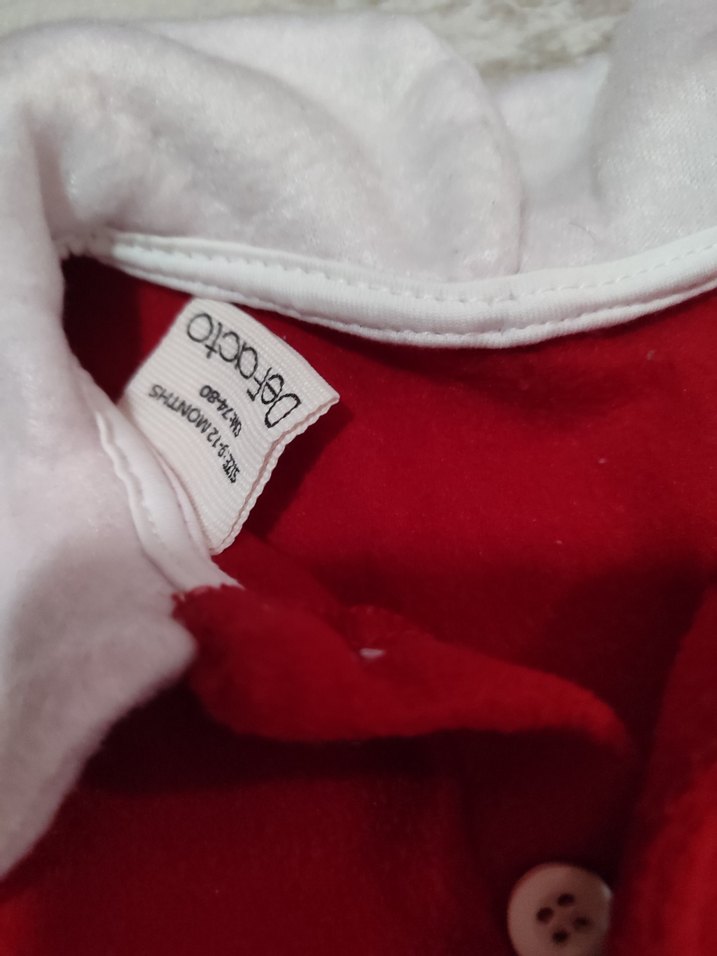 Kız Çocuk Kırmızı Uzun Kollu Elbise - Görsel 3