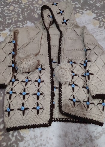 erkek çocuk Nakışlı Örgü Hırka - Görsel 3