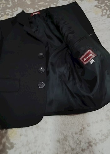 Erkek Siyah Regular Fit Düğmeli Takım Elbise - Görsel 4