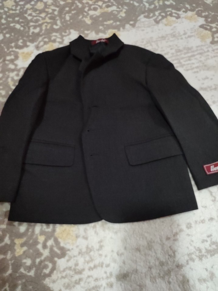 Erkek Siyah Regular Fit Düğmeli Takım Elbise - Görsel 3