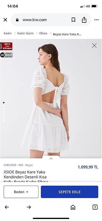 LC Waikiki Beyaz elbise