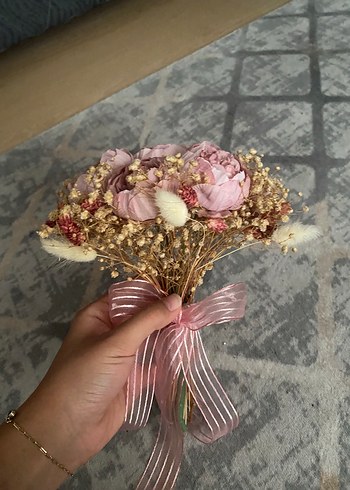 Pembe şakayık Gelin Buketi