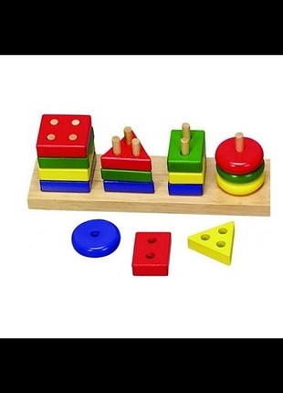 Geometrik şekiller ahsap oyuncak 