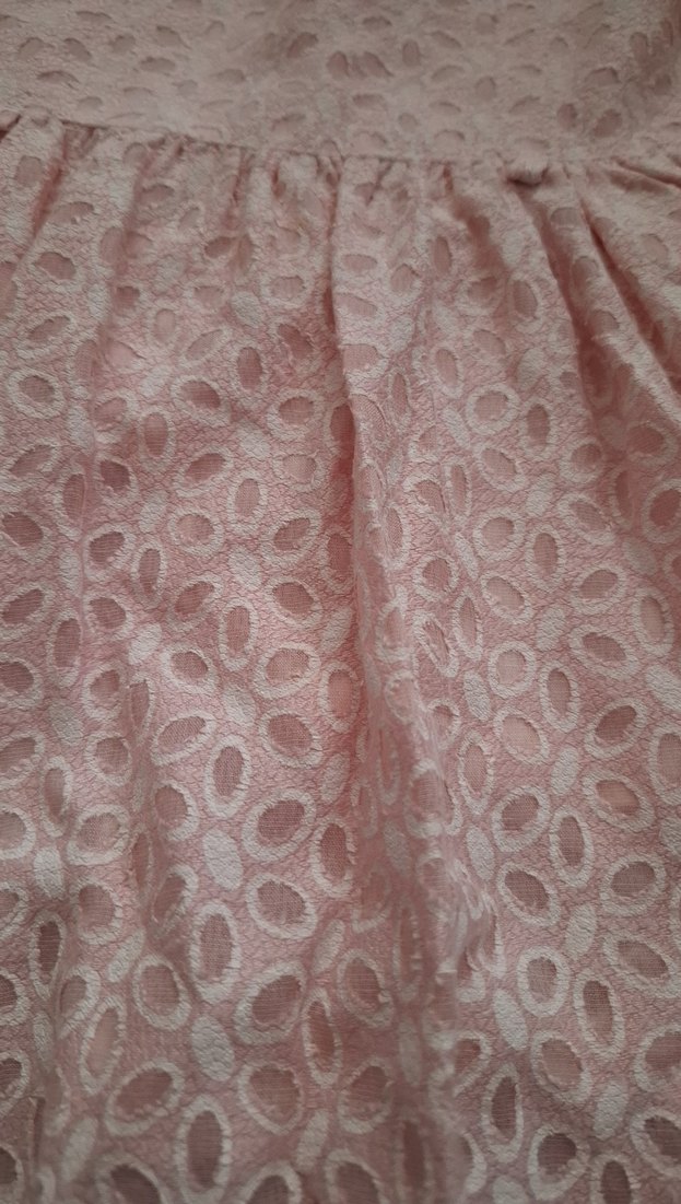 Kız Çocuk Pembe Dantel Elbise - Görsel 2