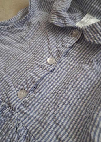 Kolsuz Gri Keten Kız Elbisesi - Görsel 3