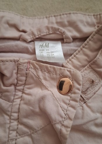 Bej Düğmeli Kız Çocuk Keten Ceket - Görsel 2