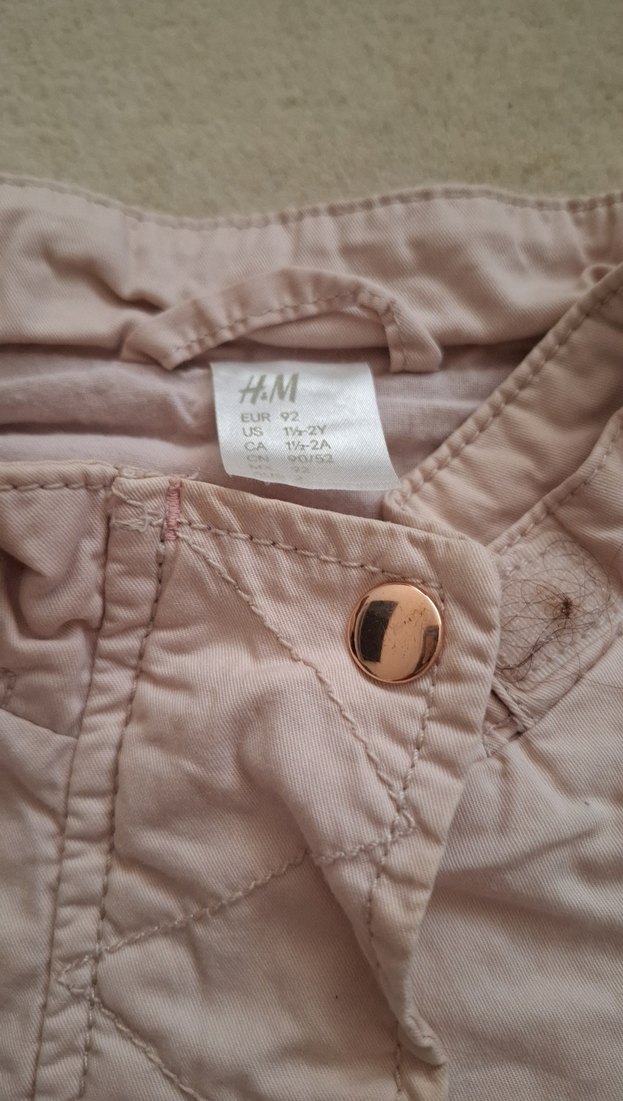 Bej Düğmeli Kız Çocuk Keten Ceket - Görsel 2