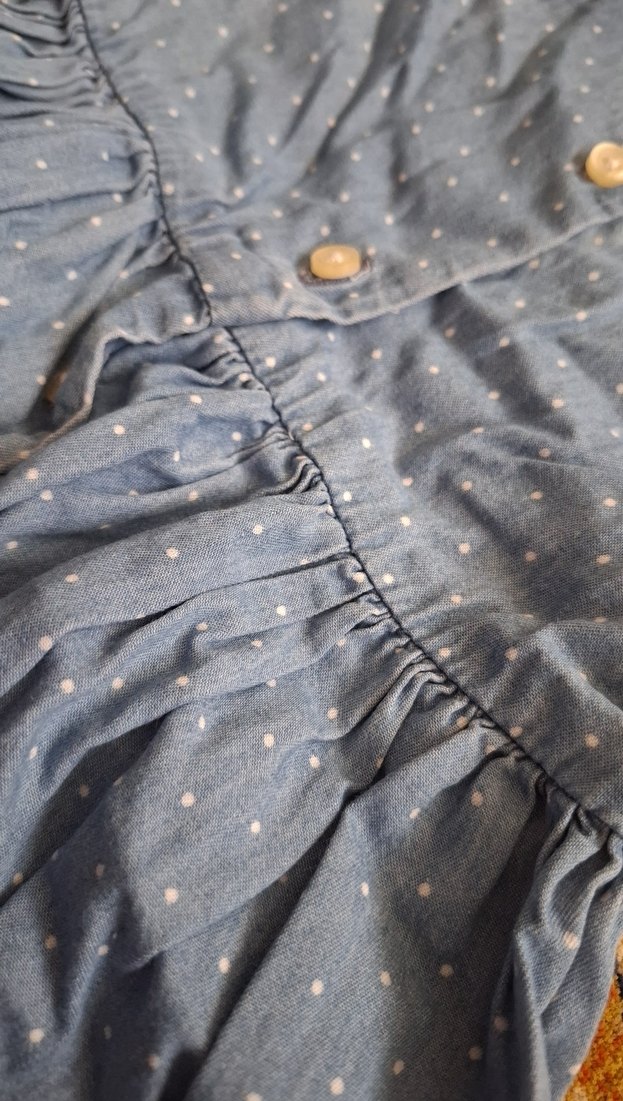 Kız Çocuk Denim Düğmeli Kolsuz Elbise - Görsel 3