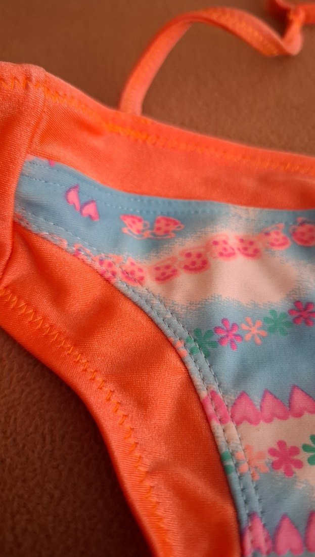 Çok Renkli Bağlamalı Kız Mayo - Görsel 3