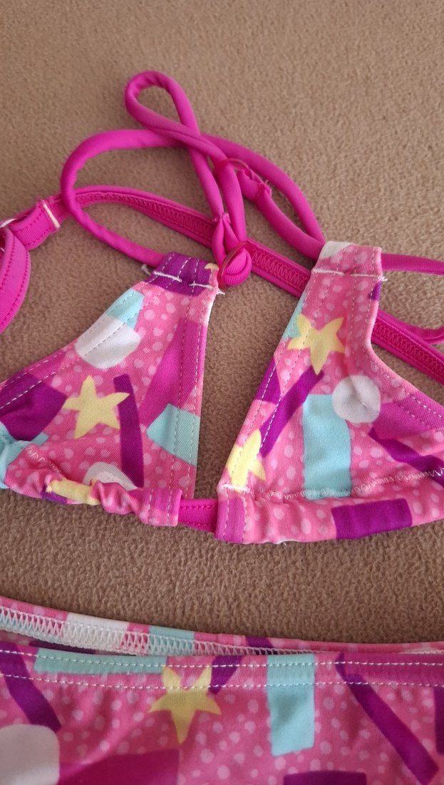 Kız Çocuk Pembe Bağcıklı Bikini - Görsel 3