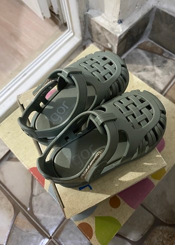 Tokalı yeşil Erkek Çocuk Sandalet - Görsel 4