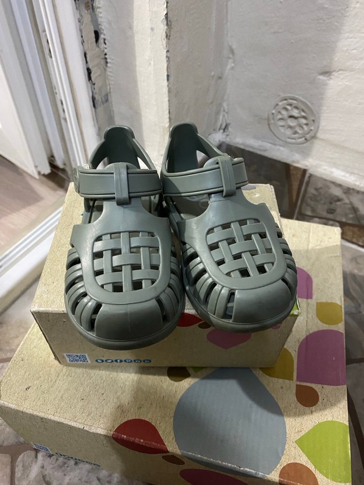 Tokalı yeşil Erkek Çocuk Sandalet - Görsel 2